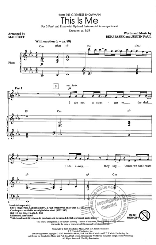 think of me sheet music with accompaniment